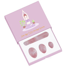 Load image into Gallery viewer, Natural Undrilled Crystal Yoni Eggs and Wand Set
