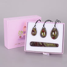 Load image into Gallery viewer, Natural Drilled Crystal Yoni Eggs And Wand Set

