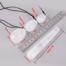 Load image into Gallery viewer, Natural Drilled Crystal Yoni Eggs And Wand Set
