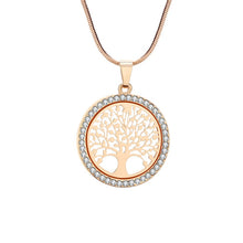 Load image into Gallery viewer, Tree of Life Crystal Pendant Necklace
