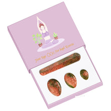 Load image into Gallery viewer, Natural Undrilled Crystal Yoni Eggs and Wand Set
