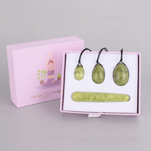 Load image into Gallery viewer, Natural Drilled Crystal Yoni Eggs And Wand Set
