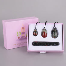 Load image into Gallery viewer, Natural Drilled Crystal Yoni Eggs And Wand Set
