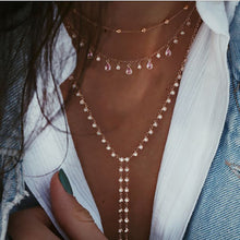 Load image into Gallery viewer, Vintage Crystal Geometry Star Moon Multi-level Pendants Necklaces Chokers
