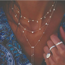 Load image into Gallery viewer, Vintage Crystal Geometry Star Moon Multi-level Pendants Necklaces Chokers
