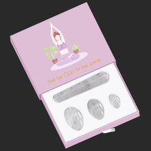 Load image into Gallery viewer, Natural Undrilled Crystal Yoni Eggs and Wand Set
