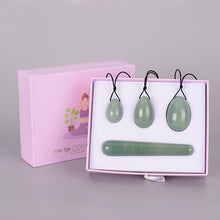 Load image into Gallery viewer, Natural Drilled Crystal Yoni Eggs And Wand Set
