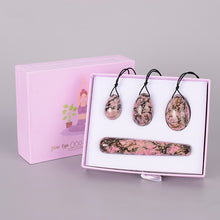 Load image into Gallery viewer, Natural Drilled Crystal Yoni Eggs And Wand Set
