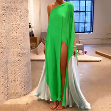 Load image into Gallery viewer, Maxi Dresses Casual One Shoulder Loose Slit
