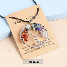 Load image into Gallery viewer, Seven Chakras Tree Of Life Pendant Necklace
