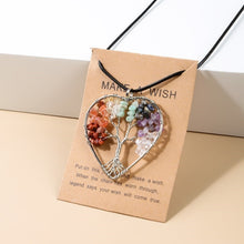 Load image into Gallery viewer, Seven Chakras Tree Of Life Pendant Necklace
