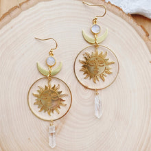 Load image into Gallery viewer, Sun and Moon Earrings
