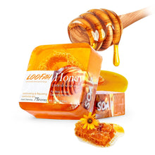 Load image into Gallery viewer, Handmade Loofah Soap - AwakenYourYoniverse AwakenYourYoniverse Loofah honey AwakenYourYoniverse Natural Cleansing Soaps
