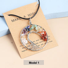 Load image into Gallery viewer, Seven Chakras Tree Of Life Pendant Necklace
