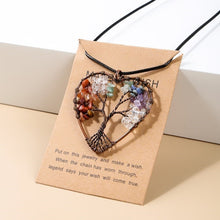 Load image into Gallery viewer, Seven Chakras Tree Of Life Pendant Necklace
