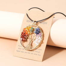 Load image into Gallery viewer, Seven Chakras Tree Of Life Pendant Necklace
