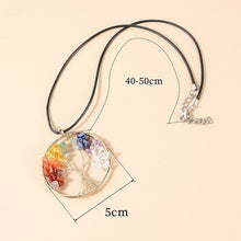 Load image into Gallery viewer, Seven Chakras Tree Of Life Pendant Necklace
