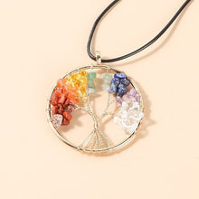 Load image into Gallery viewer, Seven Chakras Tree Of Life Pendant Necklace
