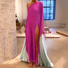 Load image into Gallery viewer, Maxi Dresses Casual One Shoulder Loose Slit
