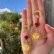 Load image into Gallery viewer, Sun and Moon Earrings

