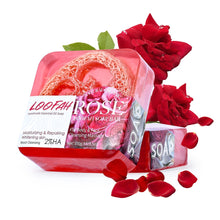 Load image into Gallery viewer, Handmade Loofah Soap - AwakenYourYoniverse AwakenYourYoniverse Loofah rose AwakenYourYoniverse Natural Cleansing Soaps
