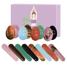 Load image into Gallery viewer, Natural Undrilled Crystal Yoni Eggs and Wand Set
